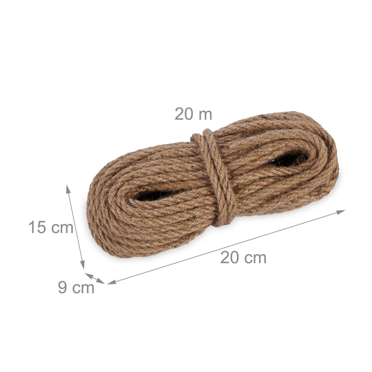 Jute cable 8 mm x 20 m set of 2