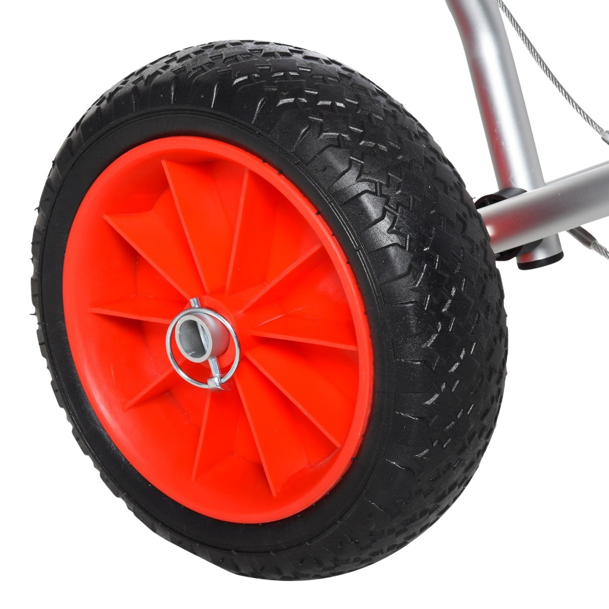 Kayak Trolley, Aluminum Boat Trolley, Foldable, Transport Trolley With Pu Tires, Silver, Up To 75 Kg, 75X43X46 Cm