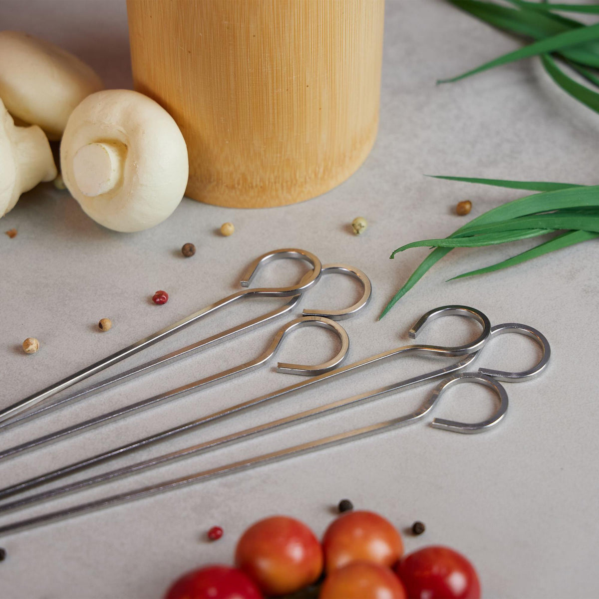 Kebab skewers in stainless steel, 30-pack