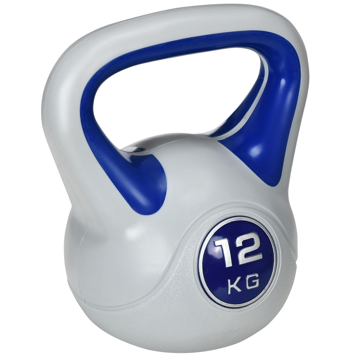 Kettlebell 12 Kg Floor-Friendly Kettlebell For Strength Training And Fitness, Blue