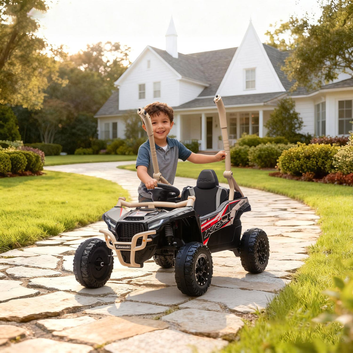 Kids 12V Electric Off-Road Vehicle, Remote, LED, Yellow