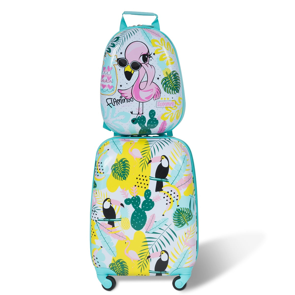 Kids Carry-On Luggage Set, 16in Suitcase, 12in Backpack