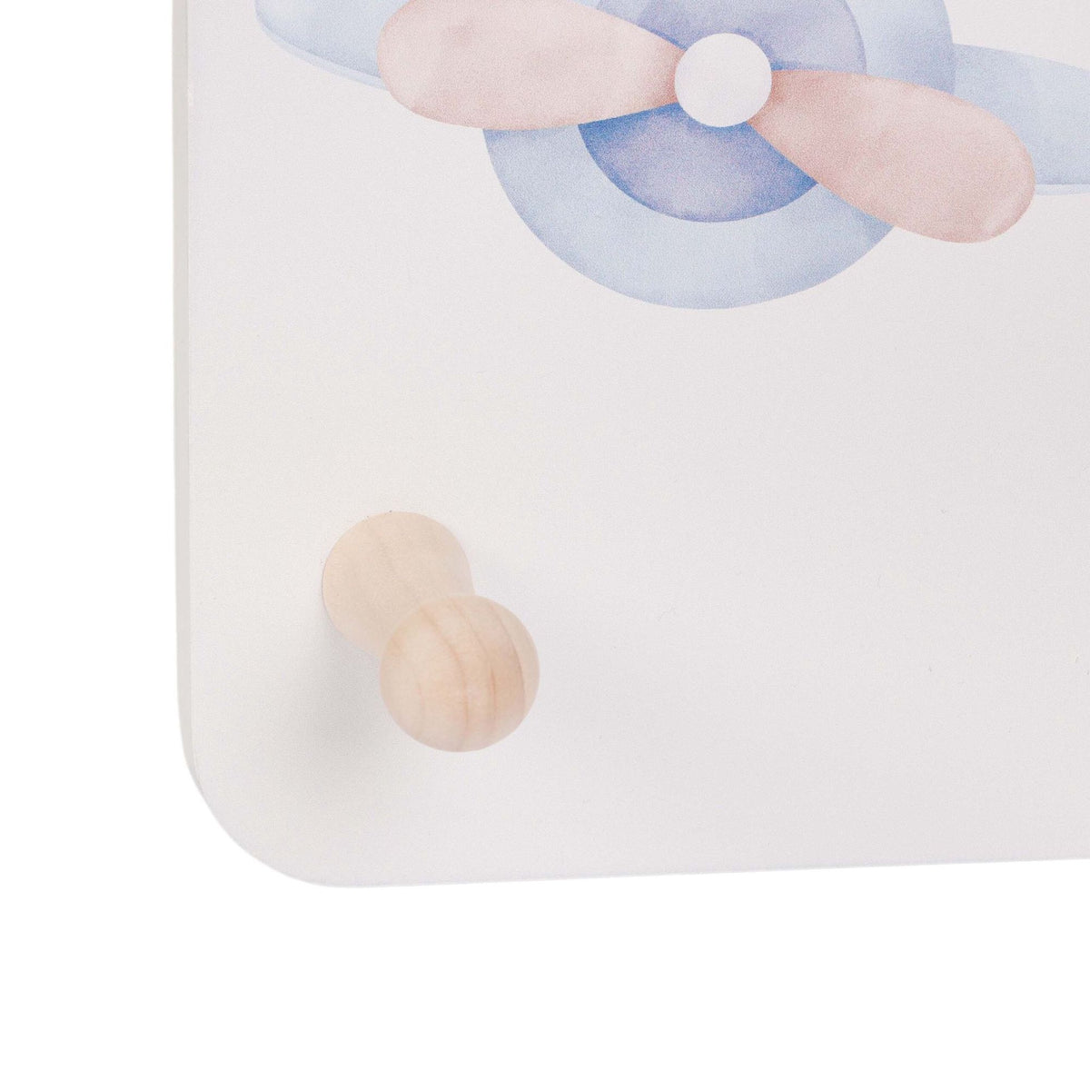 Kids' Coat Rack with 4 Hooks, MDF & Pine, 20x40 cm