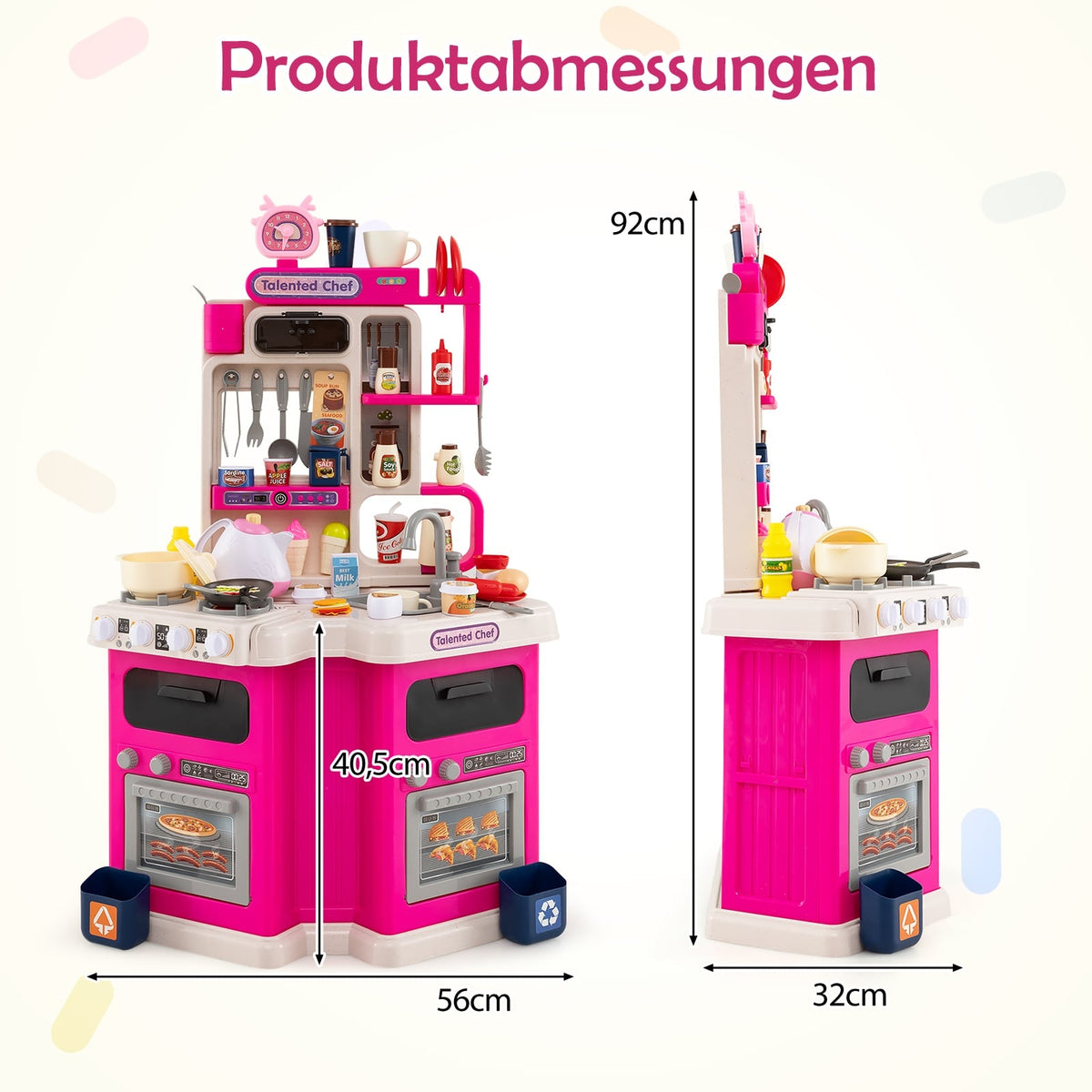 Kids' Corner Kitchen Set with Lights, Sounds & 75 Accessories
