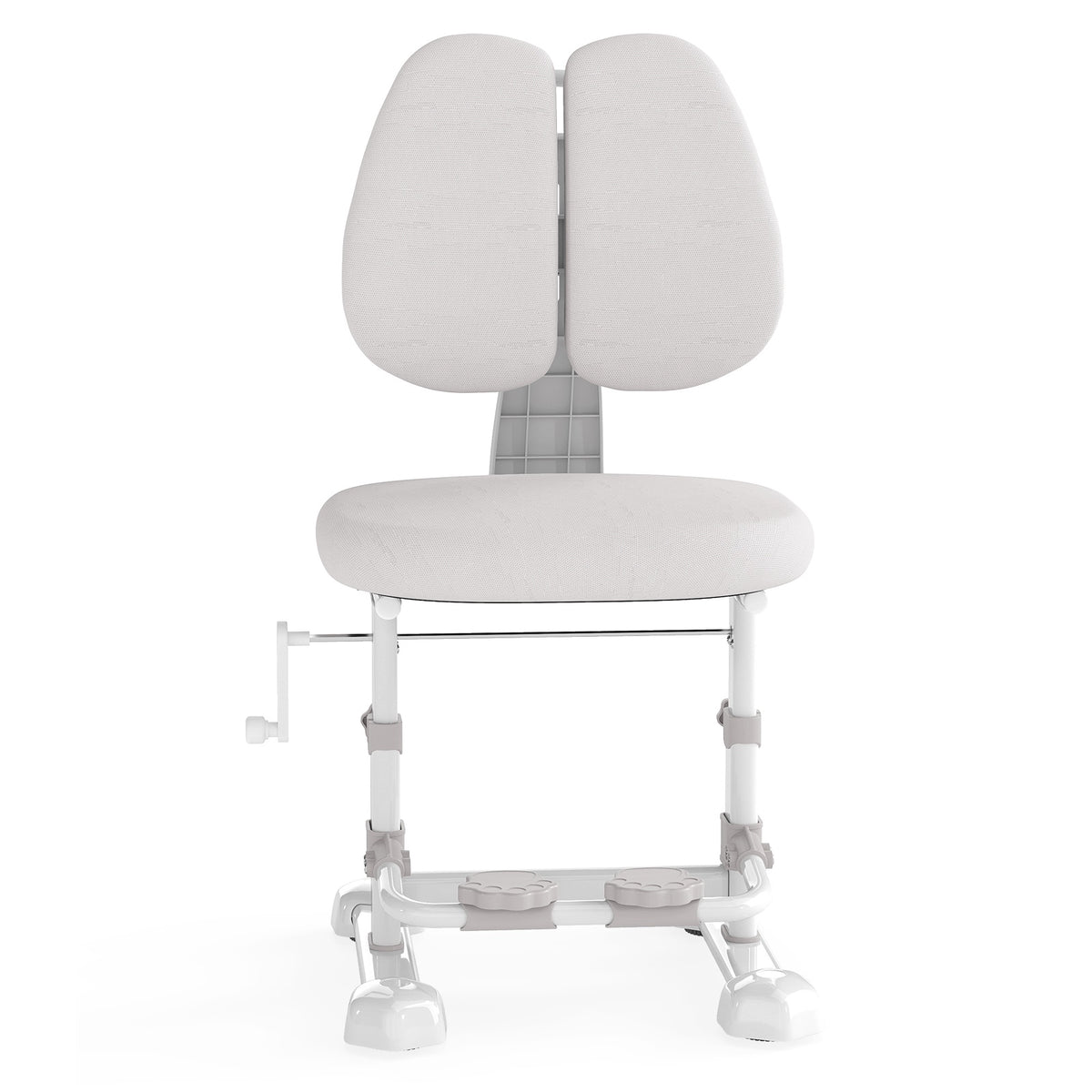 Kids Desk Chair, Adjustable Backrest and Footrest, Grey