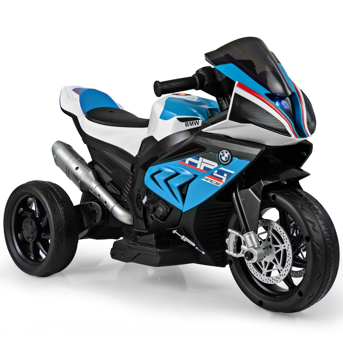 Kids' Electric 3-Wheel Motorcycle with Music, Blue