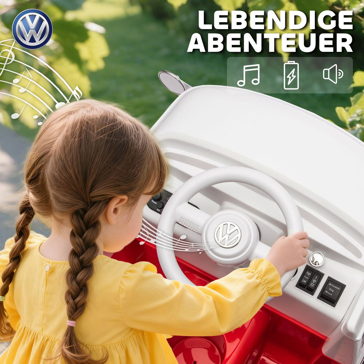 Kids Electric Car, 12V, Dual Motor, MP3, Red, 89x49x41.5 cm