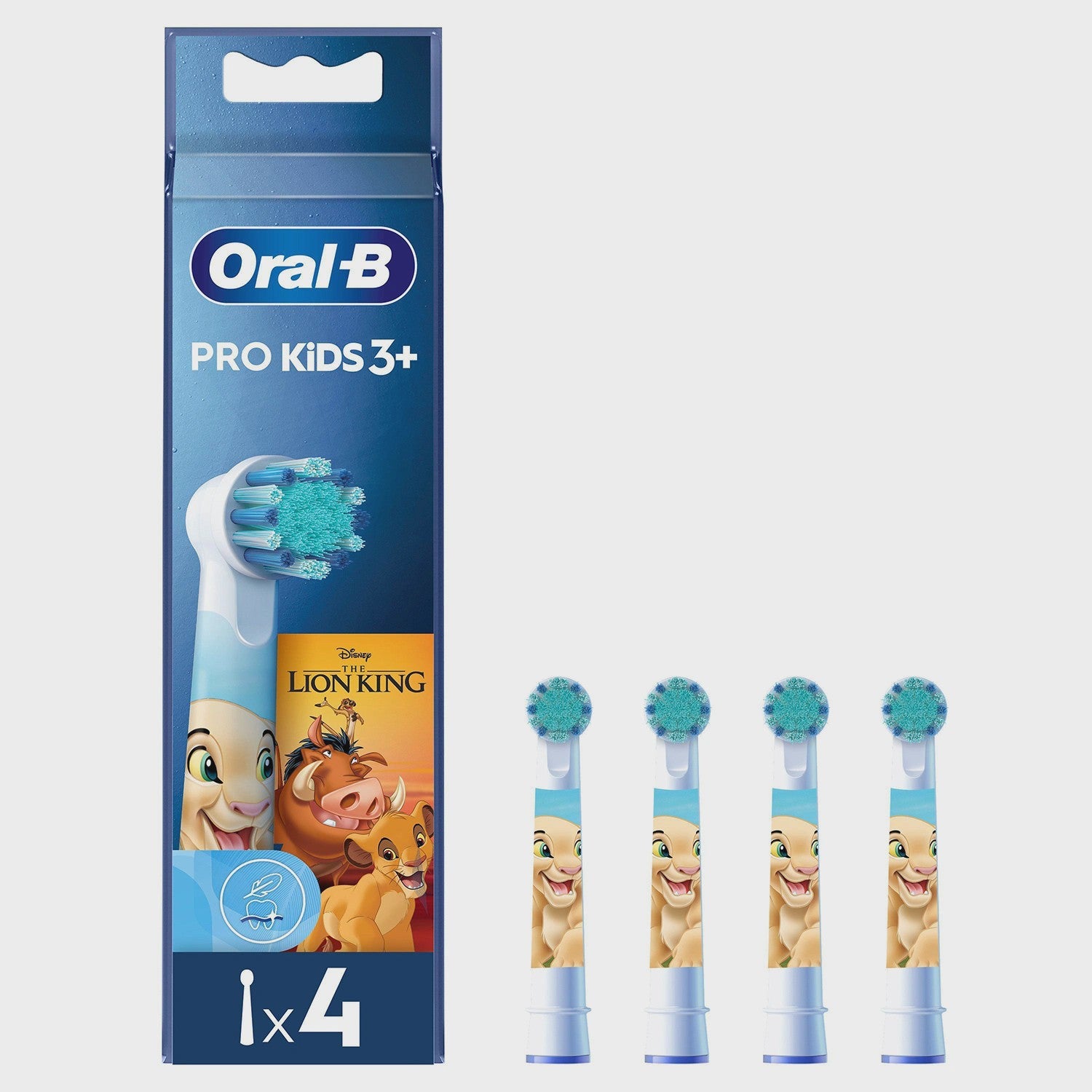 Kids Electric Toothbrush Heads, Lion King Design, 4-Pack