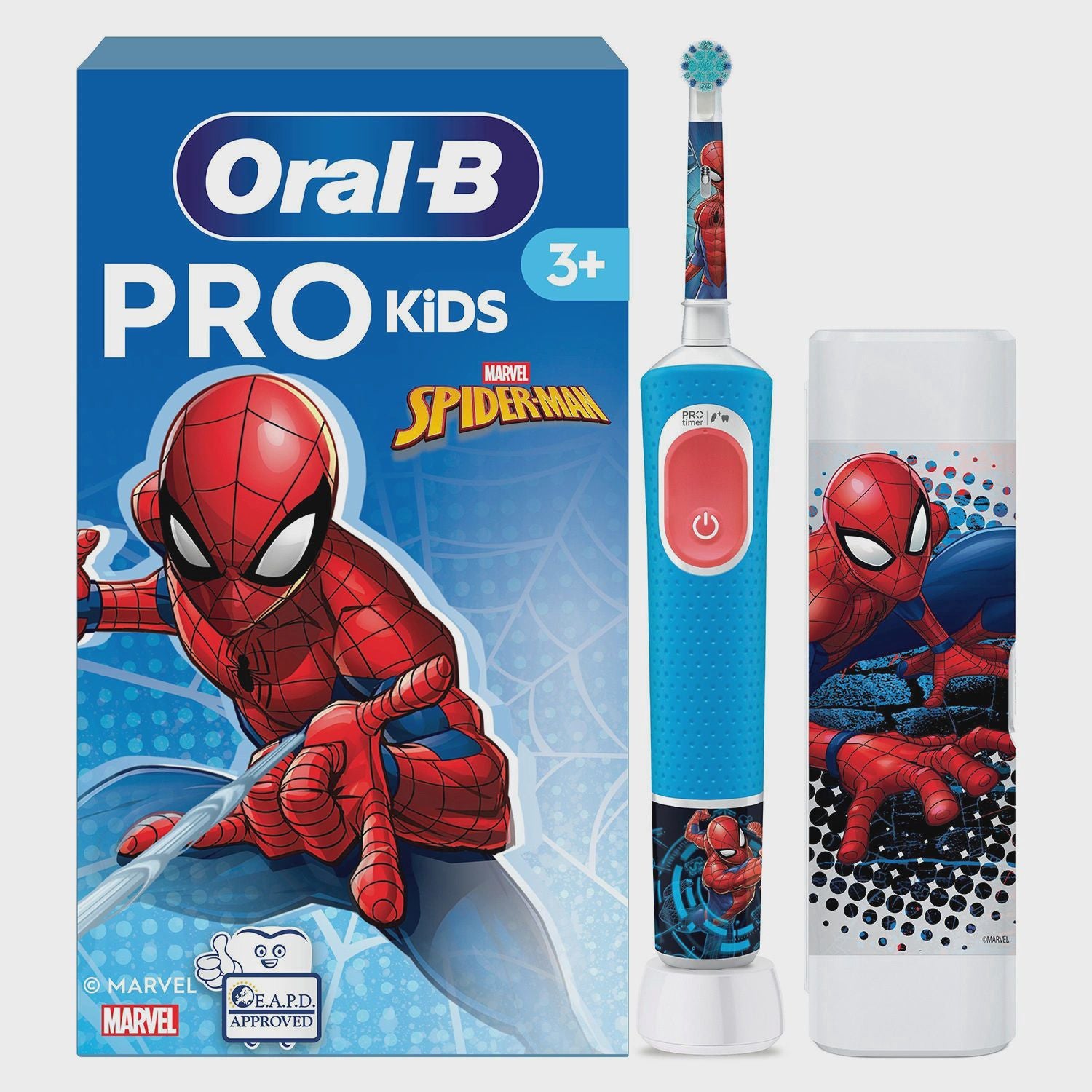 Kids Electric Toothbrush with Case – Spider-Man Theme