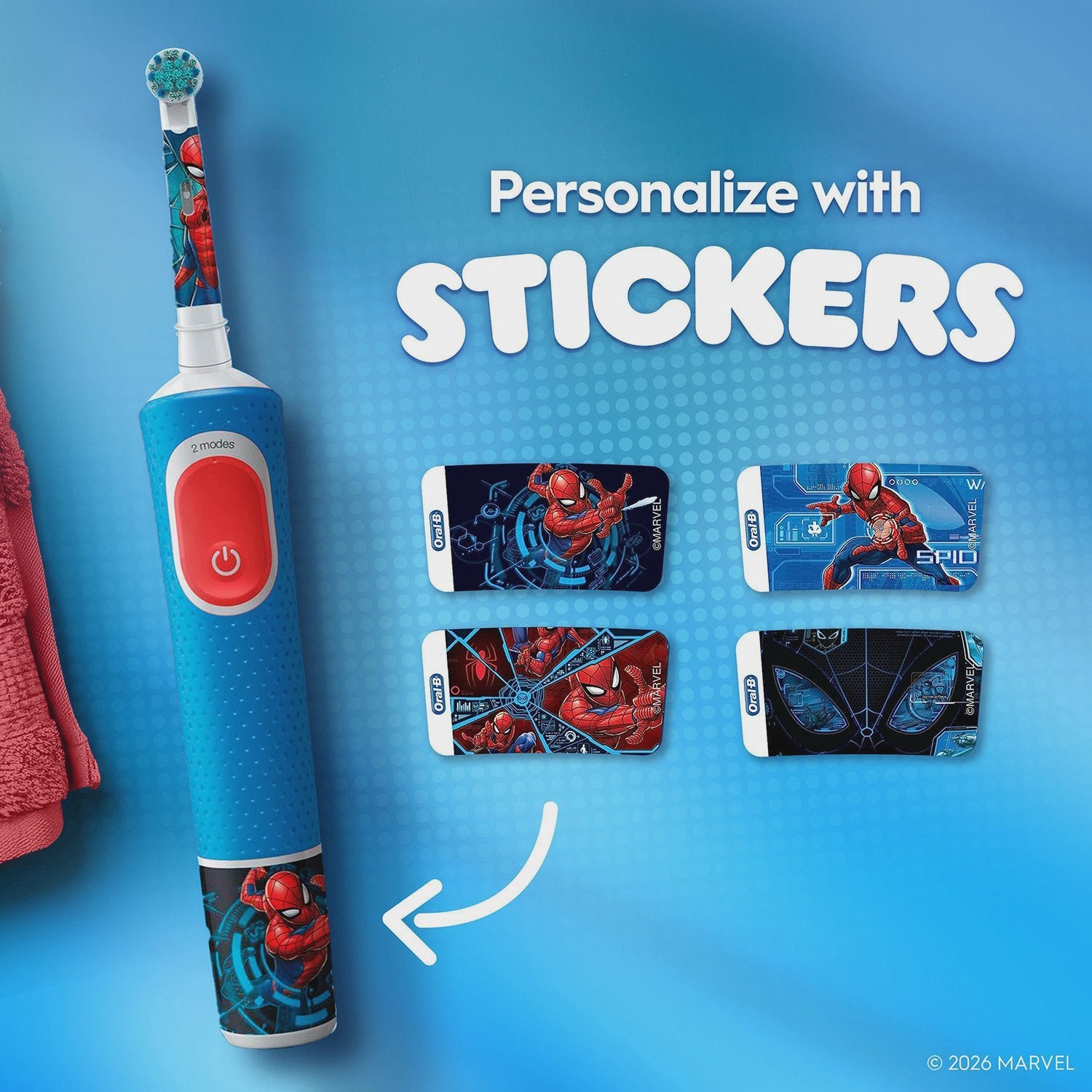 Kids Electric Toothbrush with Case – Spider-Man Theme