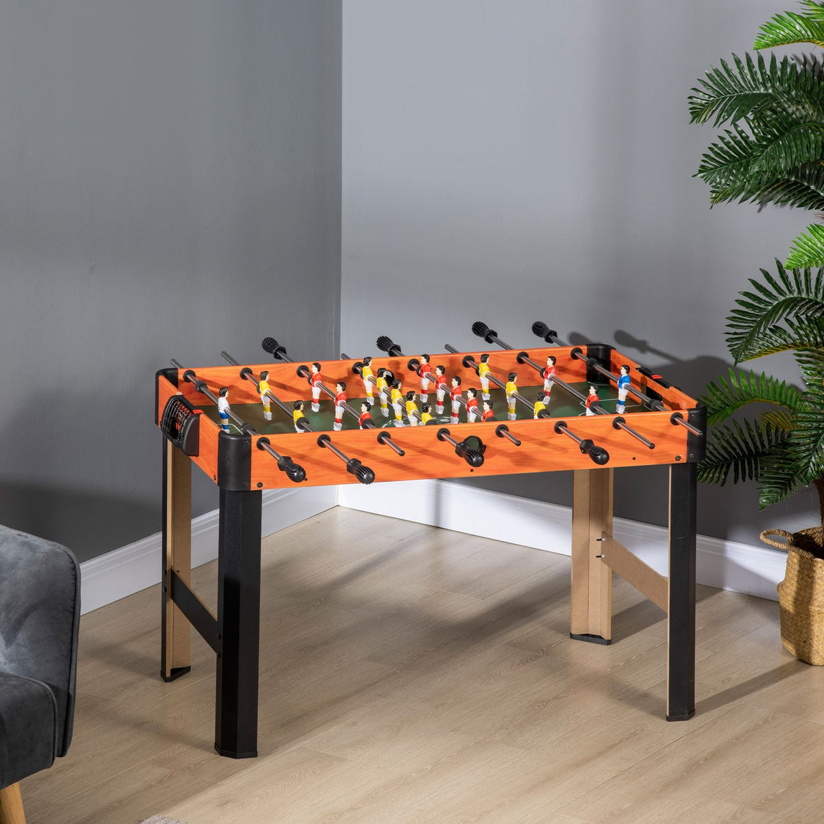 Kids Foosball Table Set, MDF & Steel, Scoreboard, Ages 7+