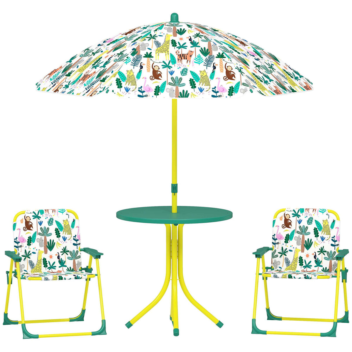 Kids' Outdoor Set with Table, 2 Chairs & Umbrella