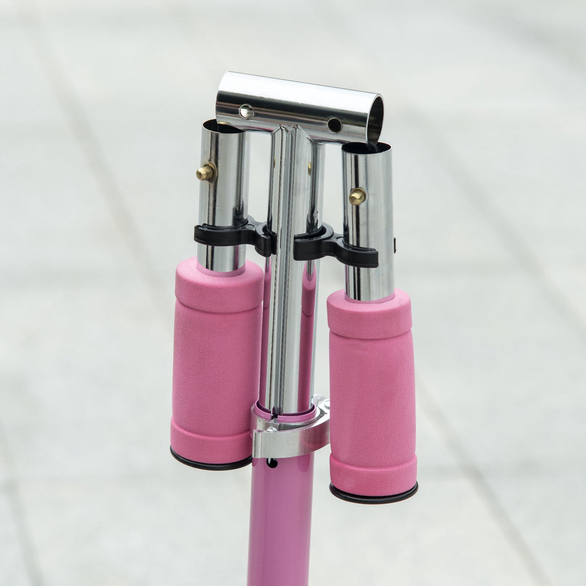Kids' Pink Scooter with LED Wheels, Adjustable Handlebar