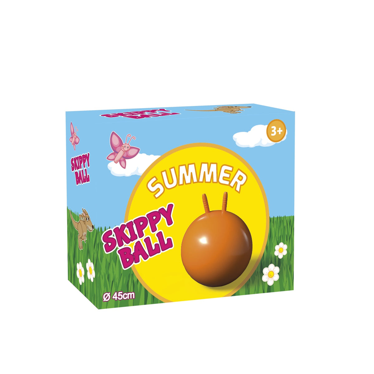 Kids' Skippy Ball 45cm, Orange, Ages 3+