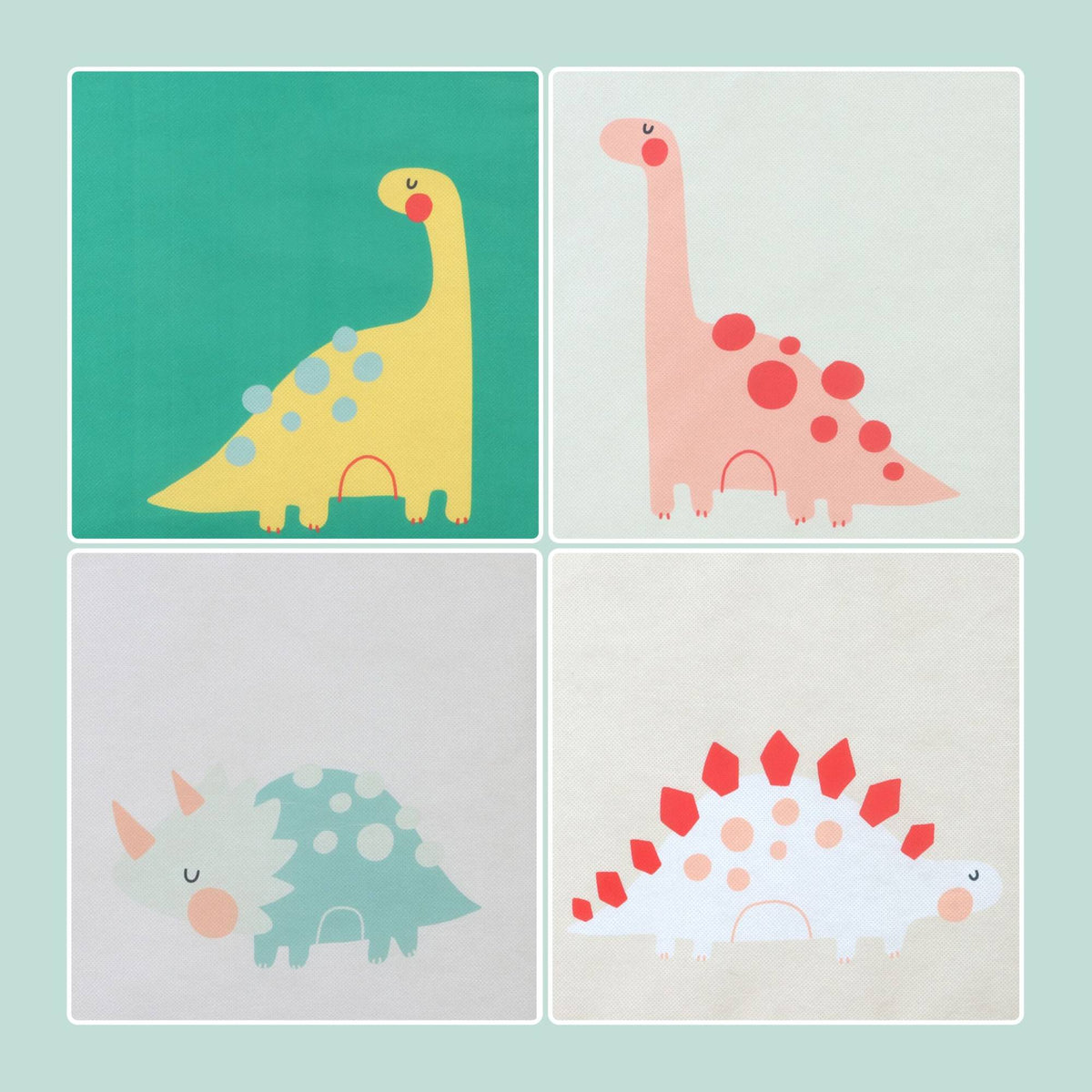 Kids Storage Box Set of 4 – Foldable, Animal Designs