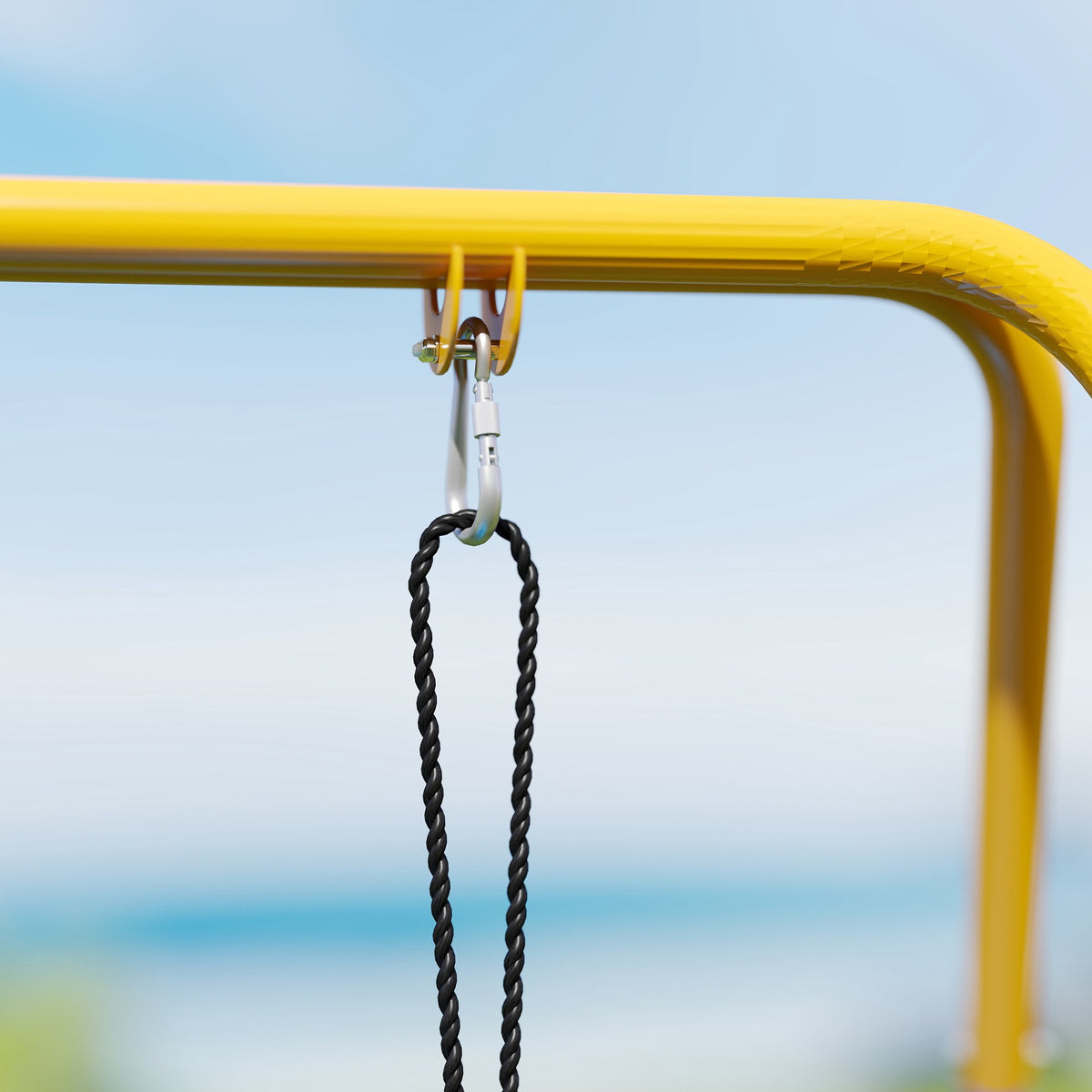 Kids Swing Frame, Foldable Steel, Indoor/Outdoor Use