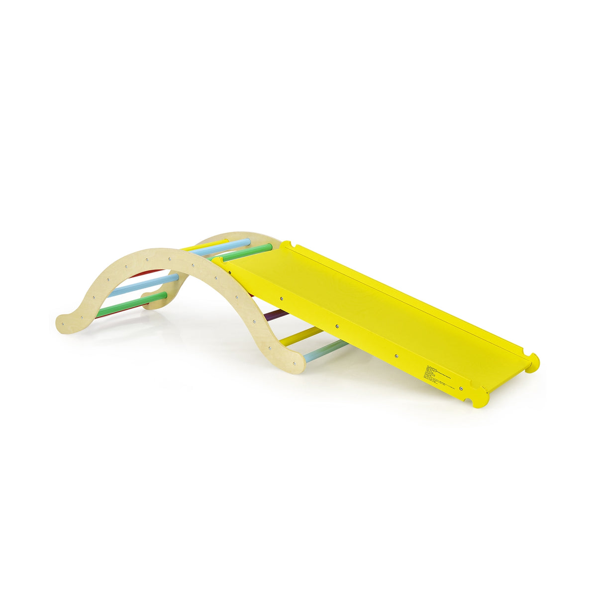 Kids Wooden 3-in-1 Climber Set, Arch Triangle Ramp Mat