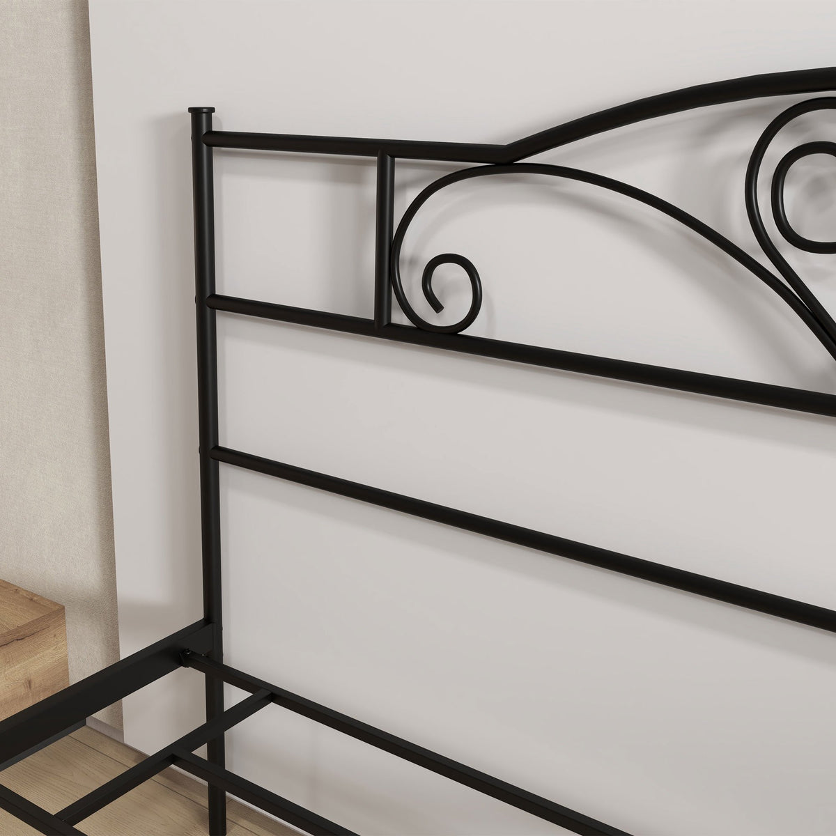 King-Size Steel Bed Frame 160x200 cm with Storage