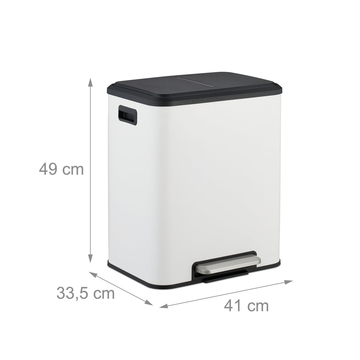 Kitchen Bin, Dual Compartment, 15L Waste Separator