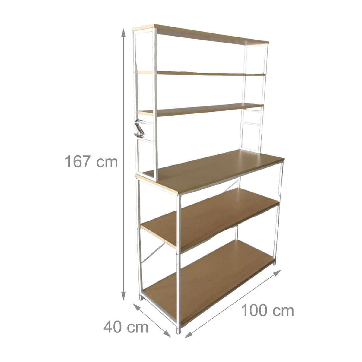 Kitchen Shelf with Worktop and Storage Space