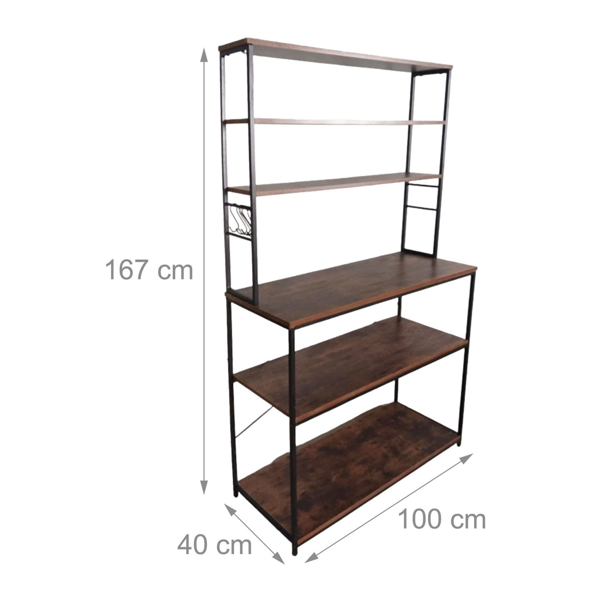 Kitchen Shelf with Worktop and Storage Space