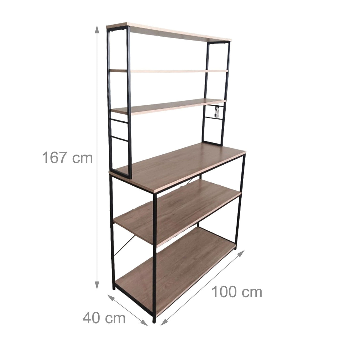 Kitchen Shelf with Worktop and Storage Space