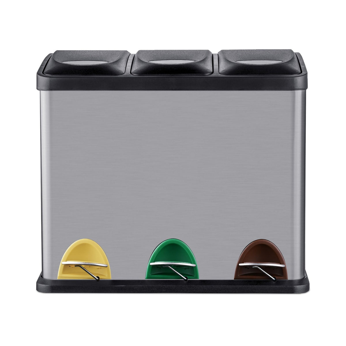 Kitchen Waste Bin, 3 Compartments, 8L Each