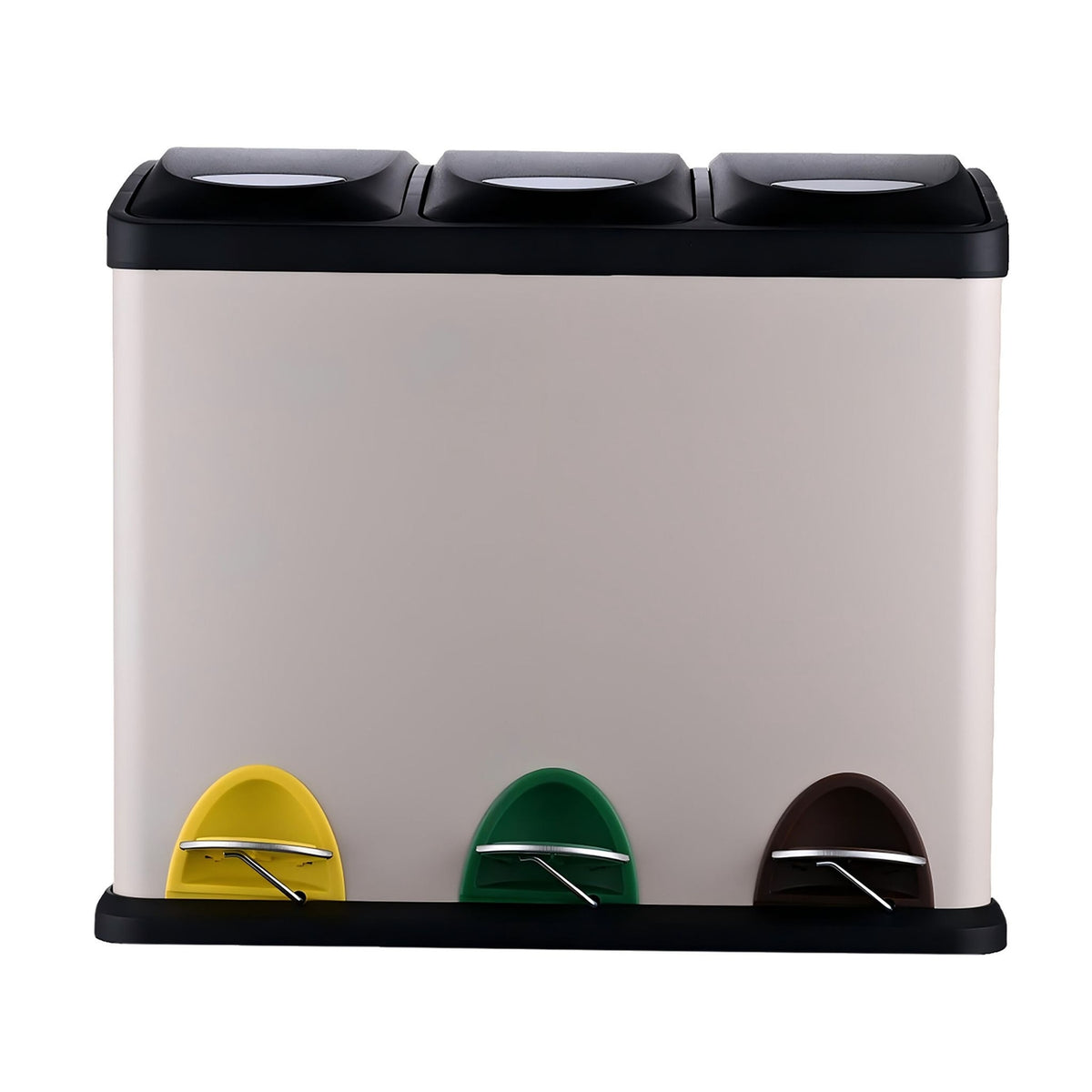 Kitchen Waste Bin, 3 Compartments, 8L Each