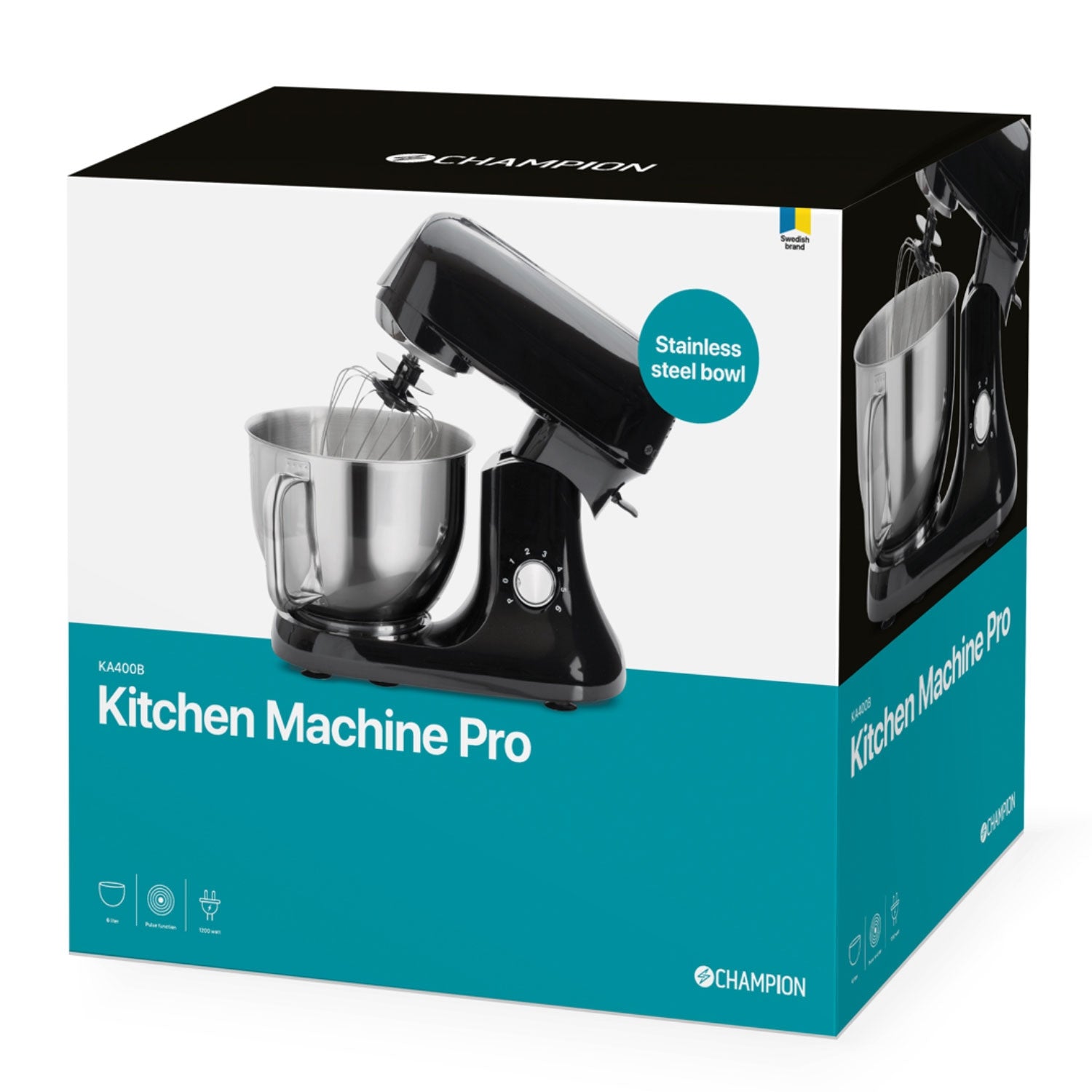 Kitchen machine Pro 6L 1200W KA400 Shiny Black
