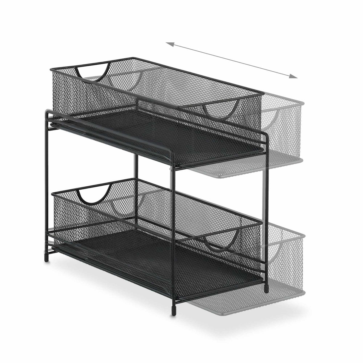 Kitchen organization with 2 pull-out baskets
