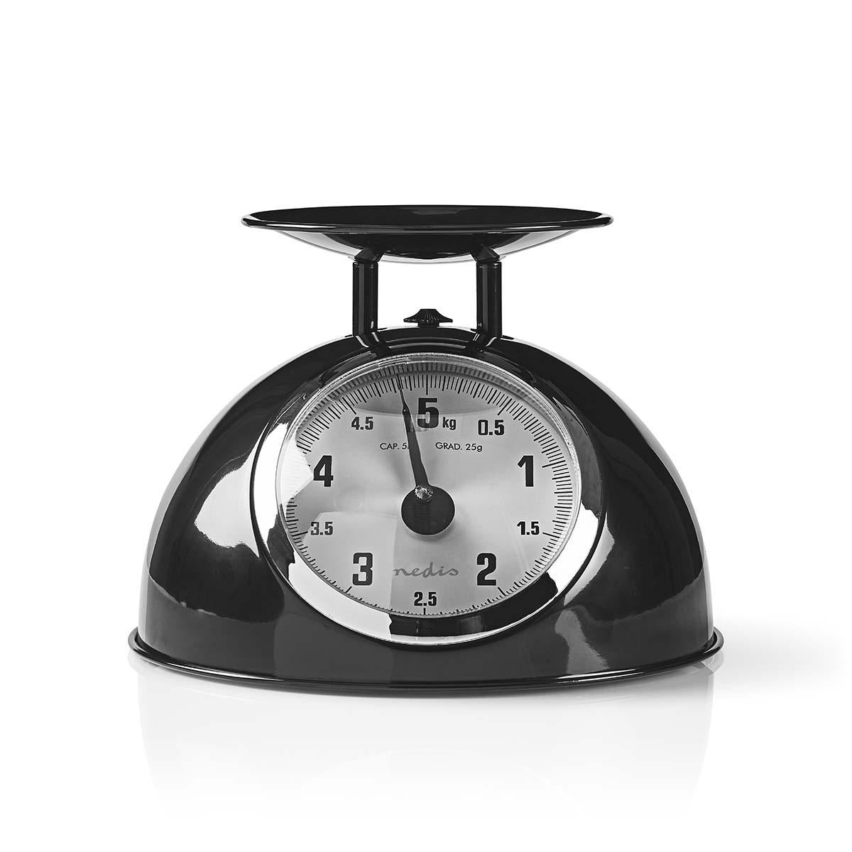 Kitchen scale | Analog | Stainless steel | Removable bowl | Black