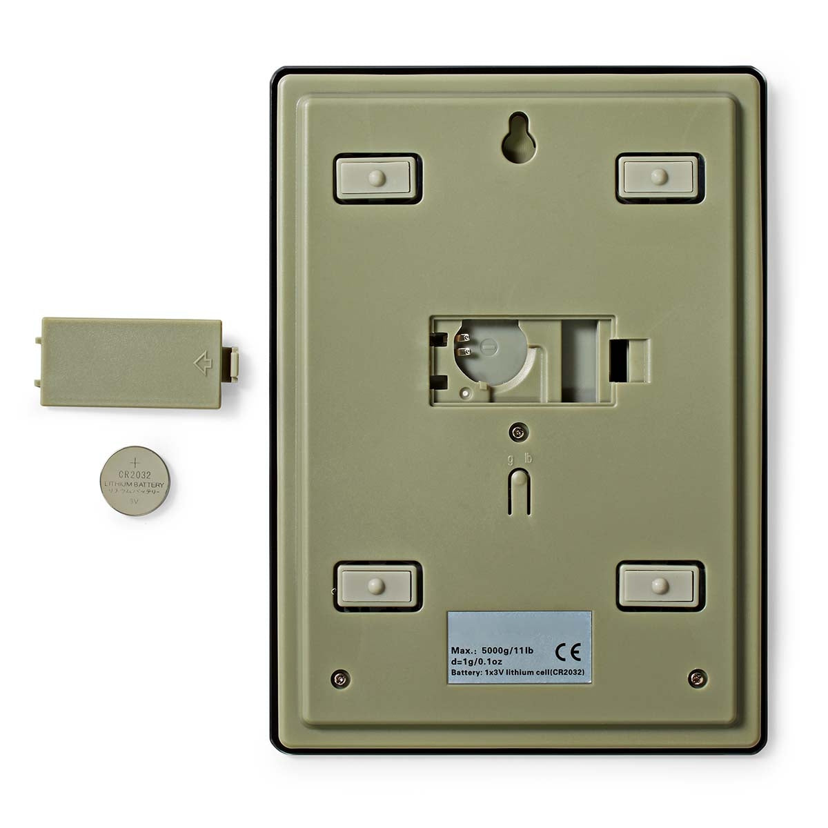 Kitchen scale | Digital | Glass / Plastic | CR 2032 Battery | Black