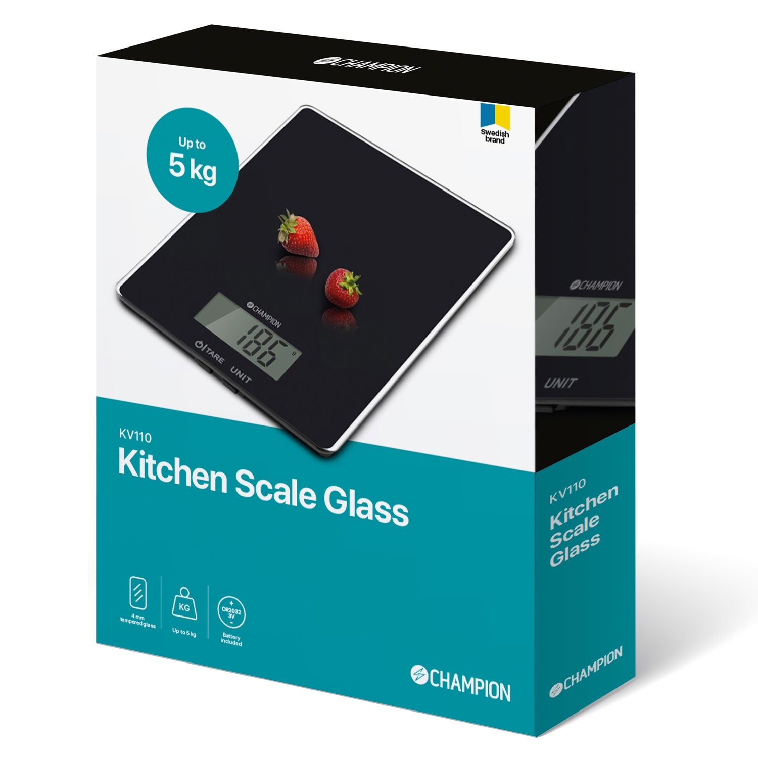Kitchen scale Glass 5kg KV110 Black
