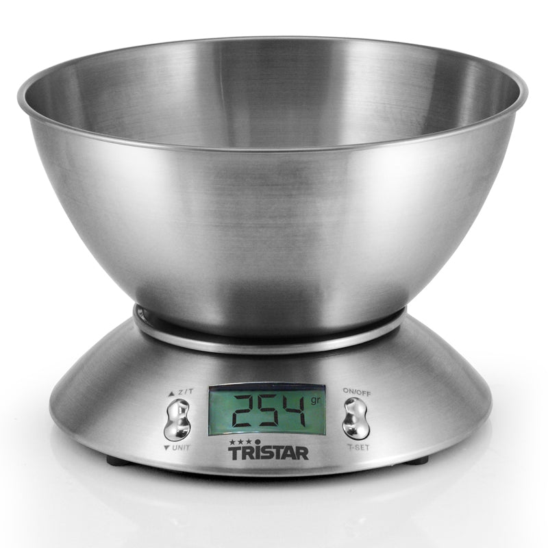 Kitchen scale Stainless steel with bowl