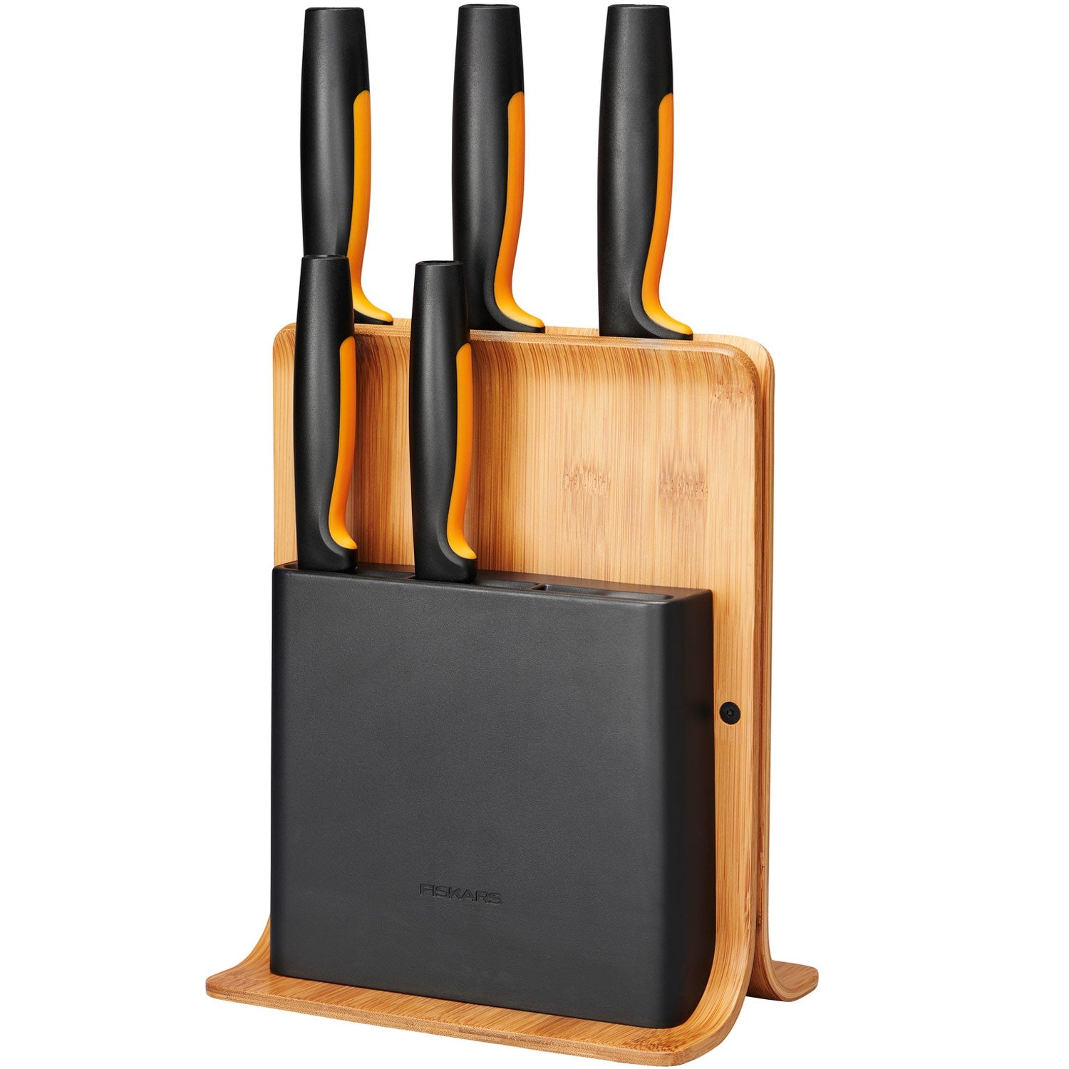 Knife block in bamboo with 5 knives FF