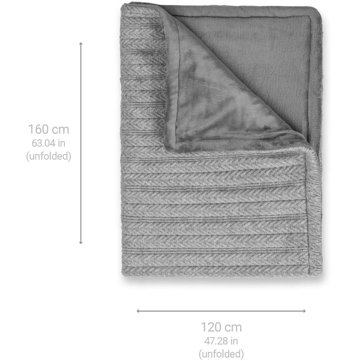 Knitted Warming Blanket HB680 160x120cm
