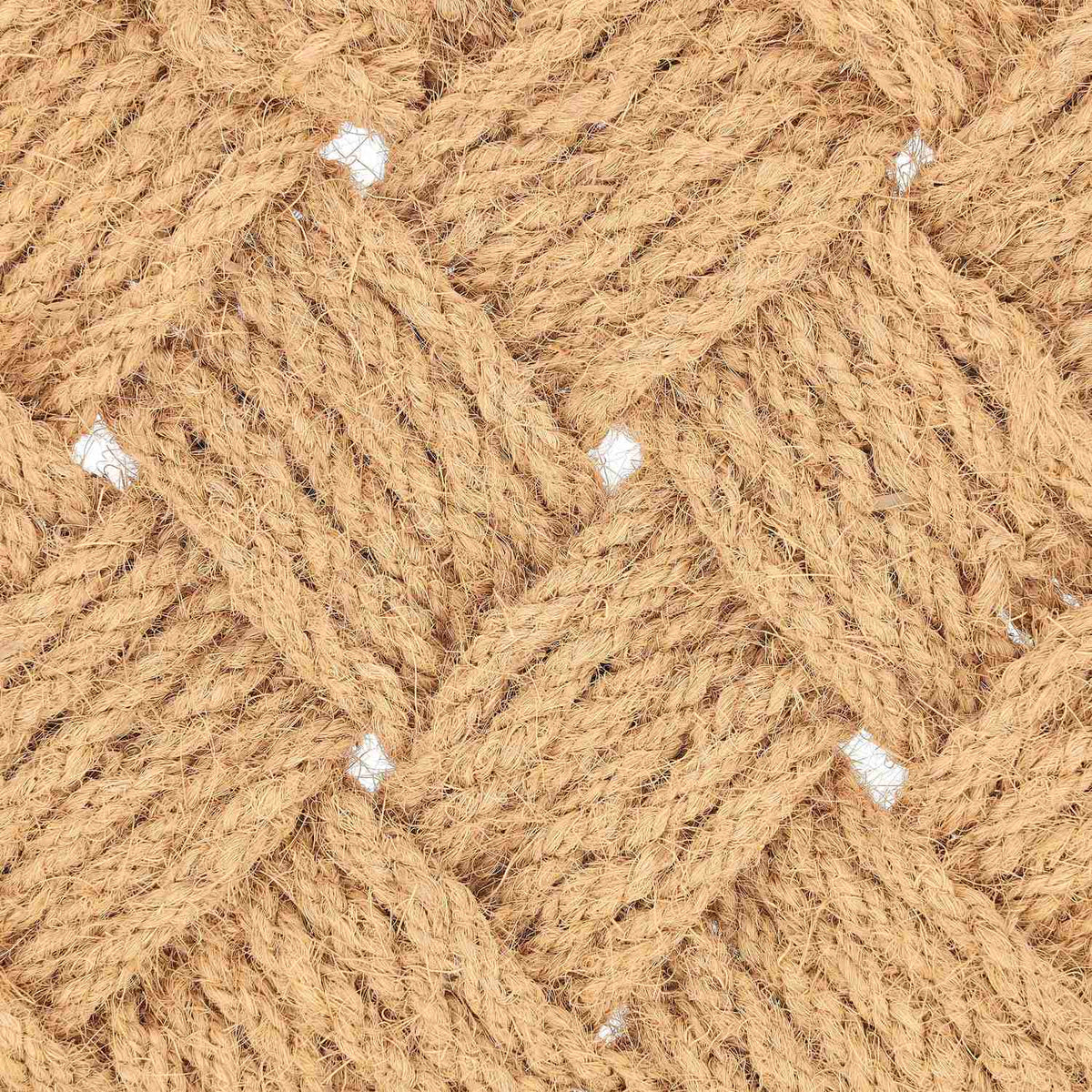 Knotted Natural Colour Coir Rug