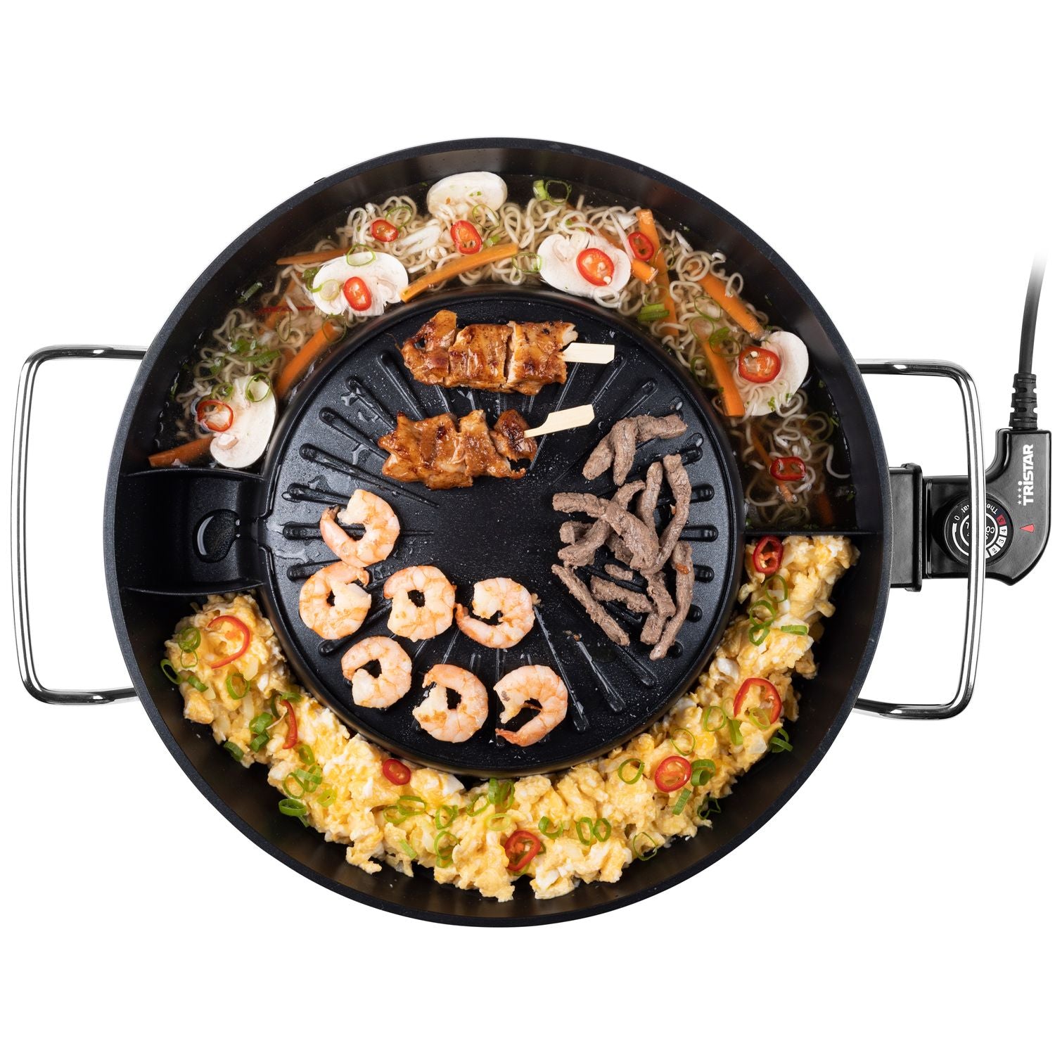 Korean grill PZ-9131 Electric Hot Pot Ø 24 cm 1800W 3l
