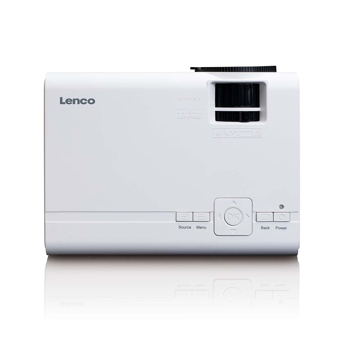 LCD Projector with high resolution, supports Full HD 1080P content White