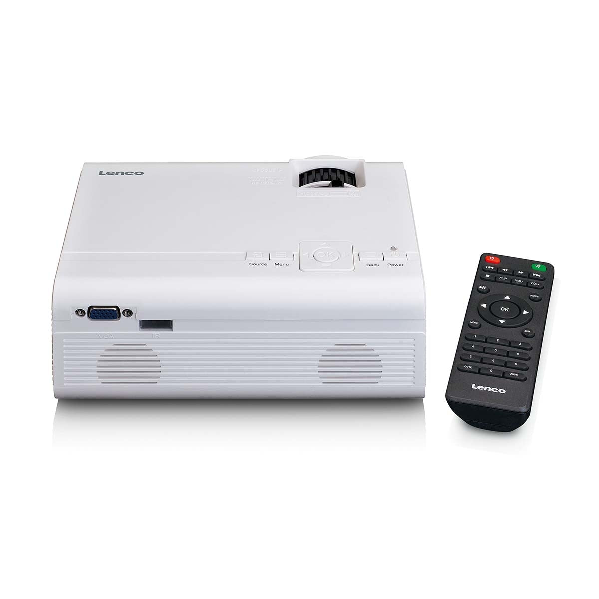 LCD Projector with high resolution, supports Full HD 1080P content White