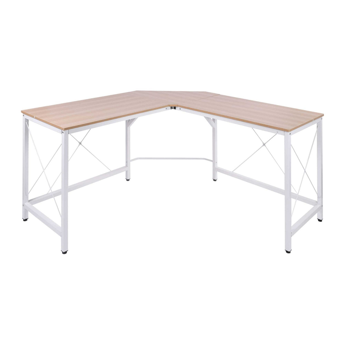 L-Desk Corner Desk Angle Desk Work Table Mdf Natural 150X150X76Cm