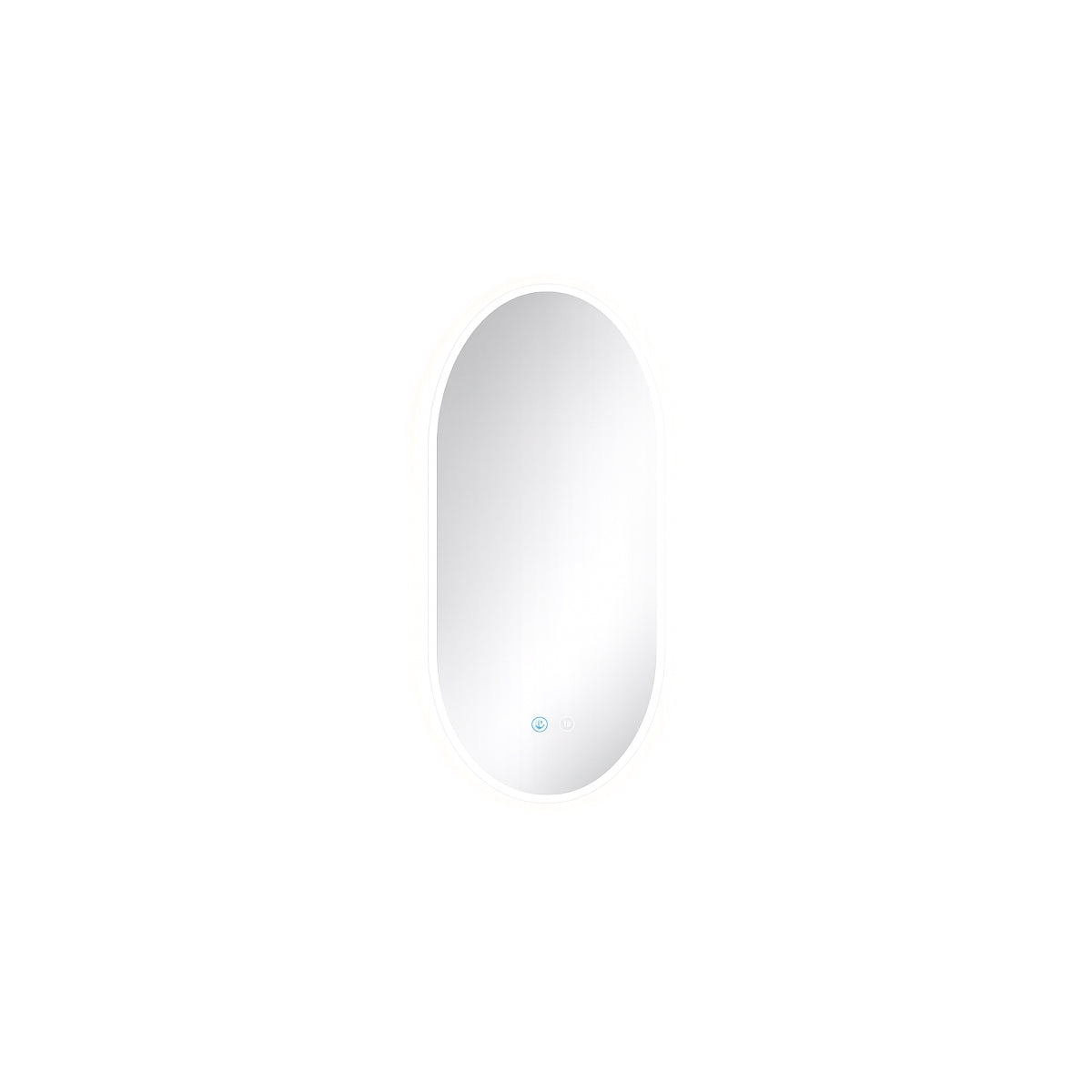 LED Bathroom Mirror, 90x55 cm, Anti-Fog, Touch Control