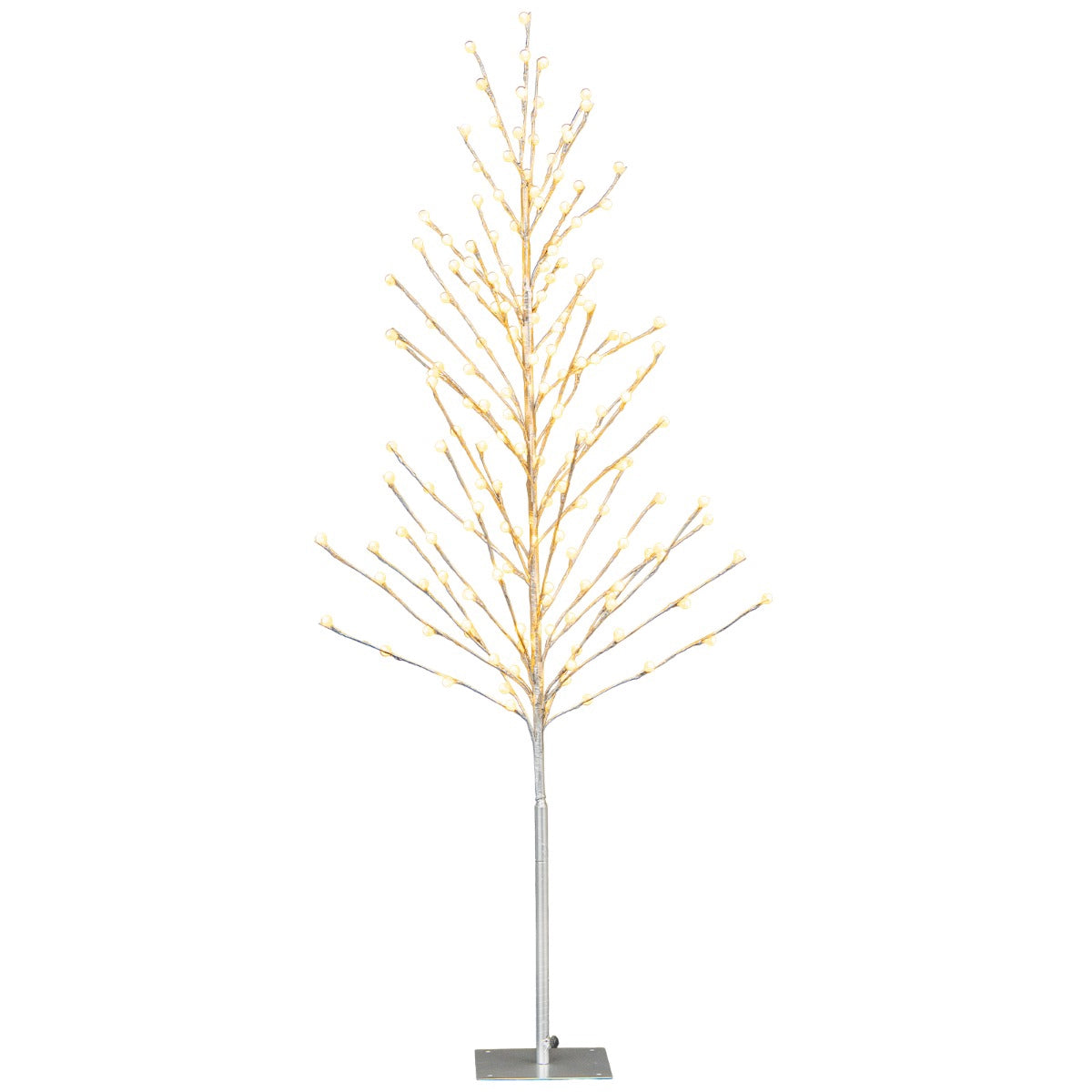LED Birch Tree 155 cm, 168 Warm White Lights, Stand