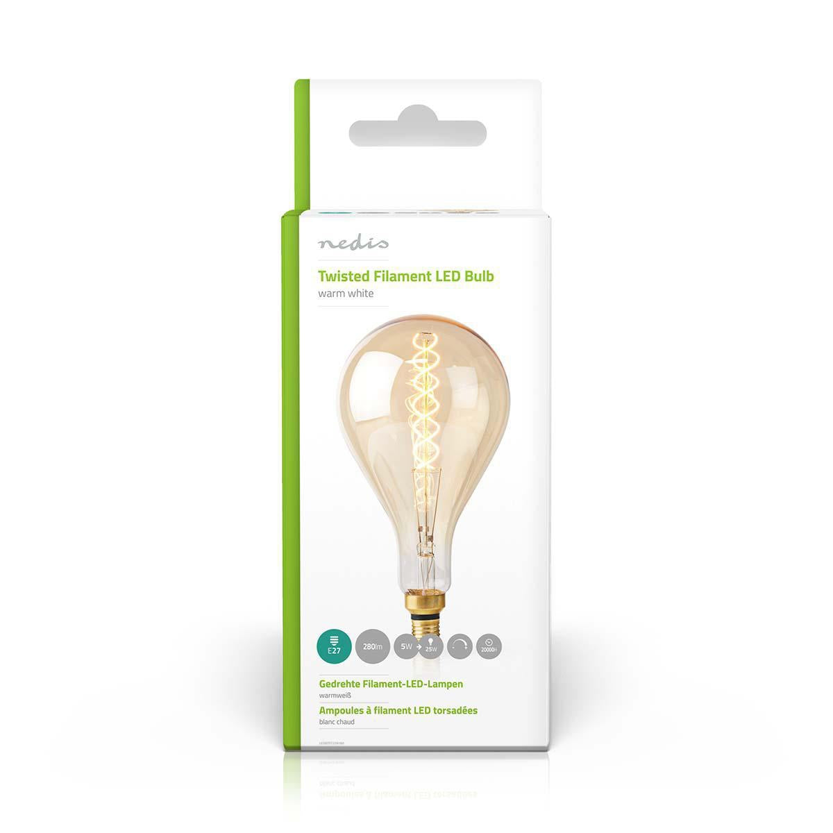 LED Bulb E27 | A160 | 5 W| 280 lm | 2000 K| Dimmable | Warm White | Retro Style | 1 pc.