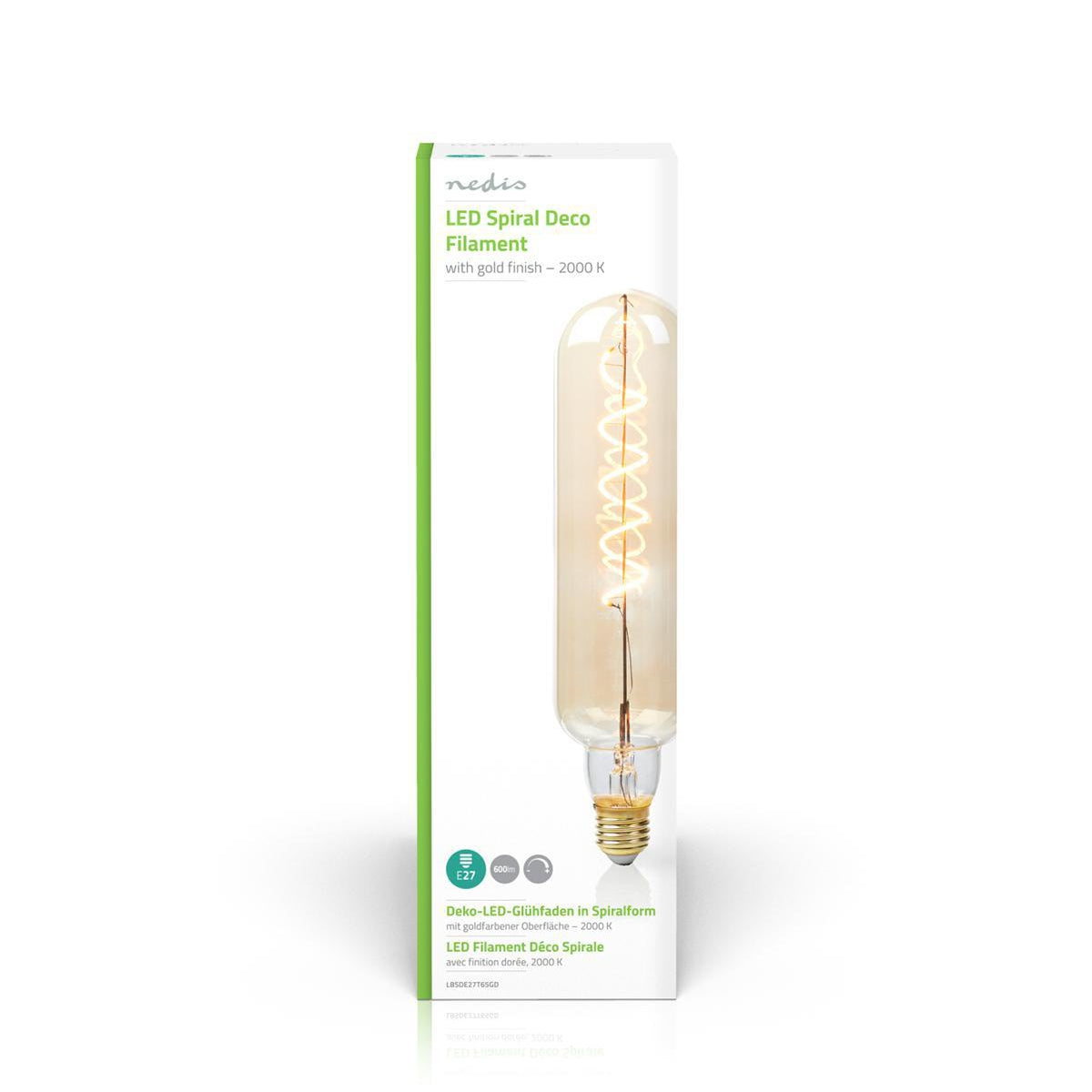 LED Bulb E27 | T65 | 8.5 W| 600 lm | 2000 K| Dimmable | With gold finish | Retro Style | 1 pc.