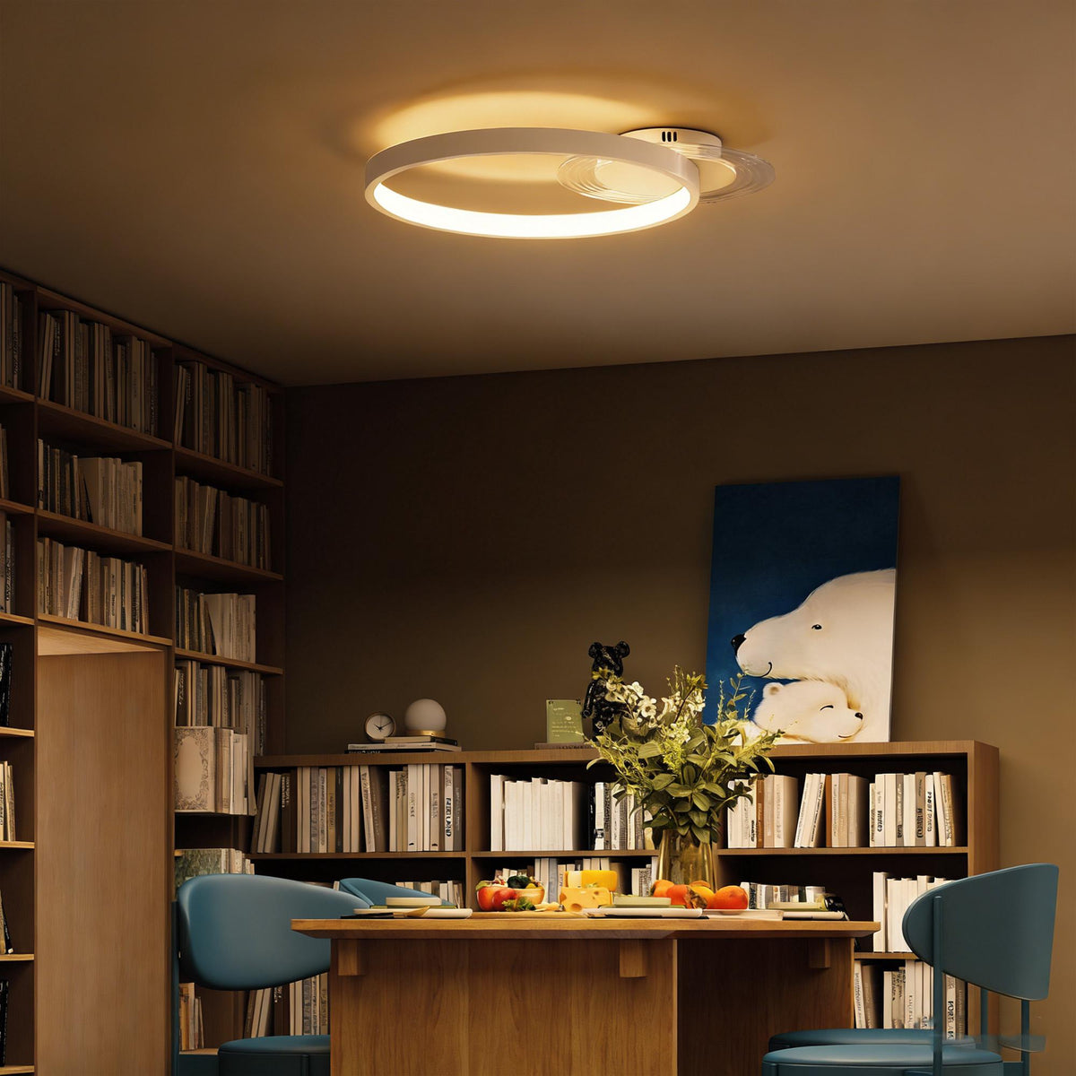 LED Ceiling Light, Adjustable Color Temp, 30W, White
