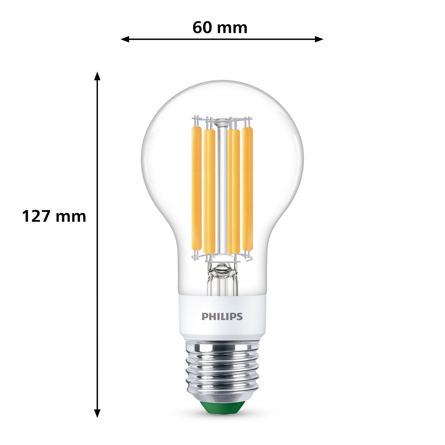 LED E27 Normal 4W (60W) Clear Dimmable 840lm 2700K Energy class A