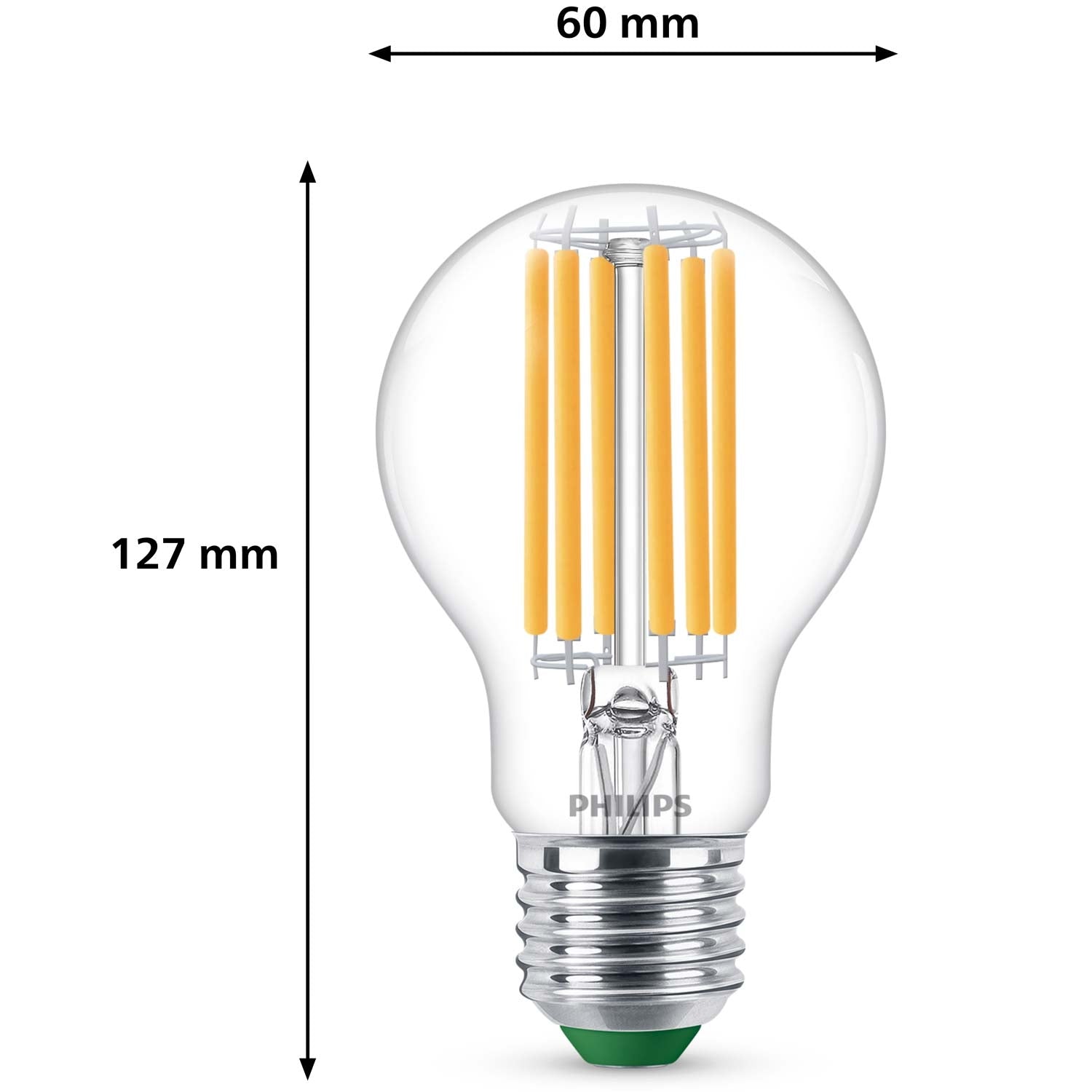 LED E27 Normal 5.2W (75W) Clear 1095lm 2700K Energy class A