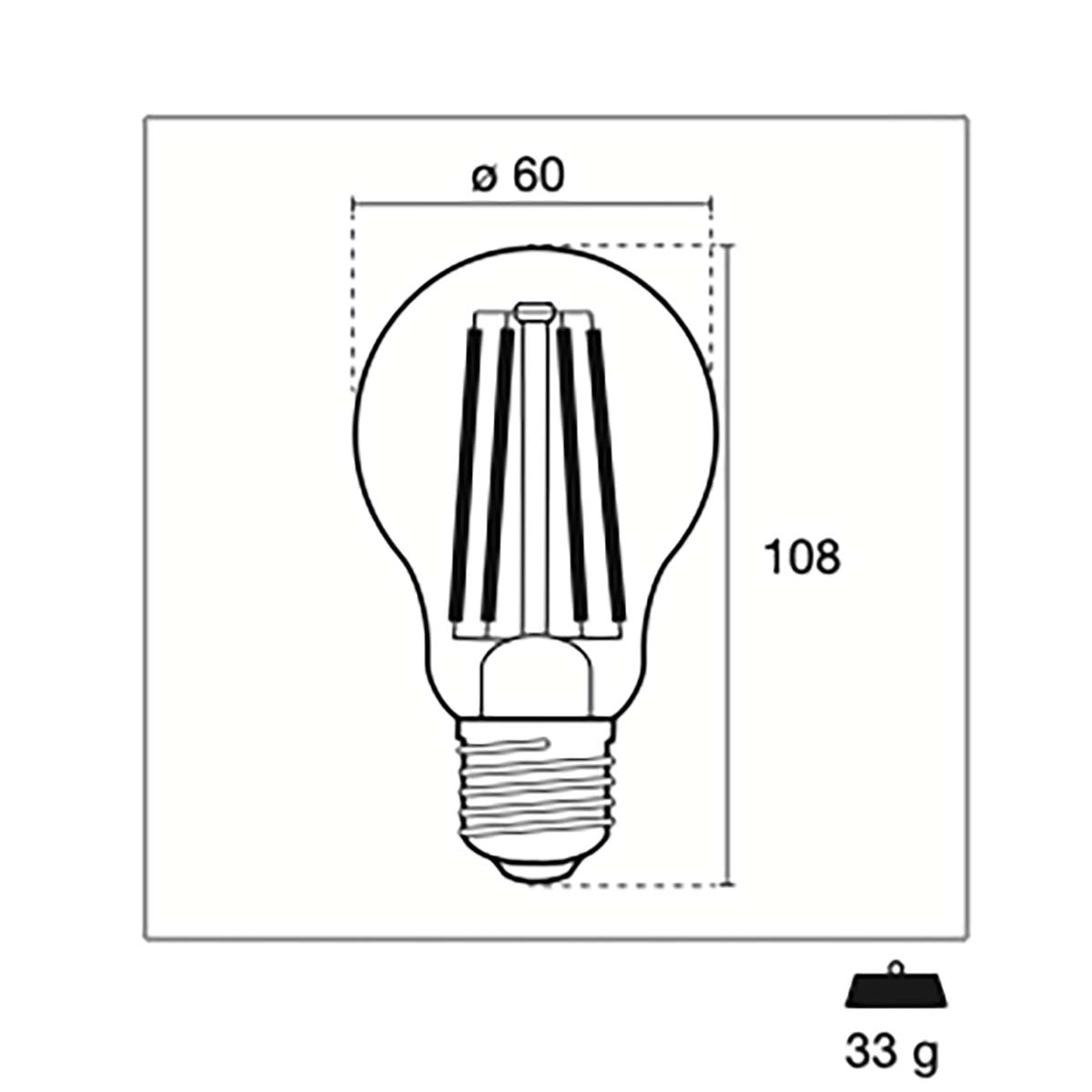 LED Filament Lamp E27 11 W 1521 lm 4000 K
