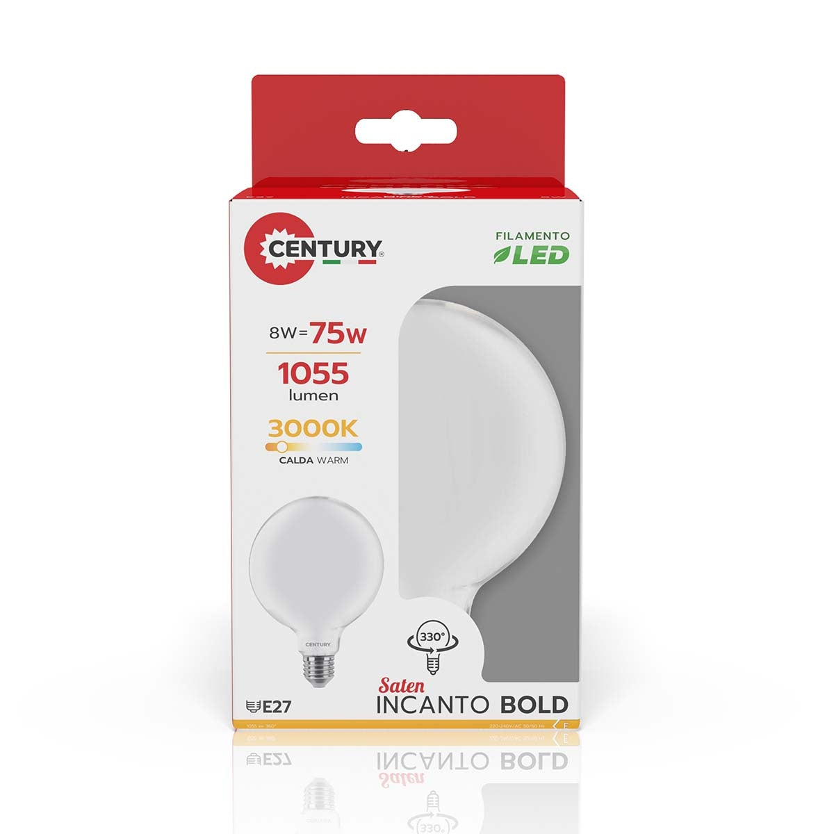 LED Filament Lamp E27 8 W 1055 lm 3000 K